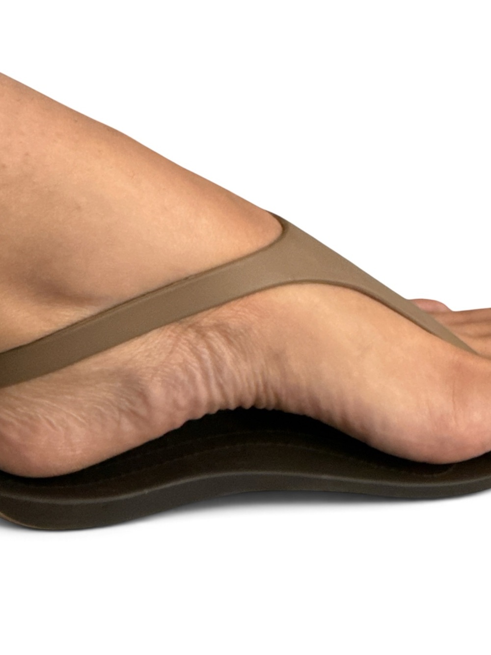 CROCS Women’s Brown/Tan Slingback Thong Sandals - Picture 4 of 4